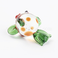 インテリアオーナメントパーツ  手作りランプワーク表示の装飾  金魚  カラフル  23x14x20mm&nbsp;LAMP-J084-71