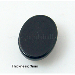天然染色＆加熱黒瑪瑙カボション  オーバル  8x6x3mm&nbsp;X-G-BA8x6x3