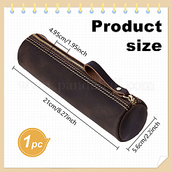 革製ペンケース  長方形  ココナッツブラウン  210x56x49.5mm&nbsp;AJEW-WH0410-227B