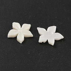 （訳あり商品：黄ばみ）樹脂カボション  ネイルアートの装飾の付属品  花  古いレース  9.5x1.5mm&nbsp;MRMJ-XCP0001-64A