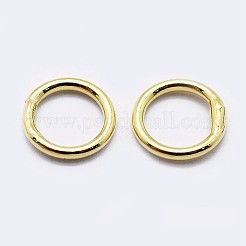 スターリングシルバーのはんだ付けされたクローズド丸カン925個  ラウンド  18KGP本金メッキ  22ゲージ  5x0.6mm  内径：3.5mm  約210個/10g&nbsp;STER-F036-03G-0.6x5