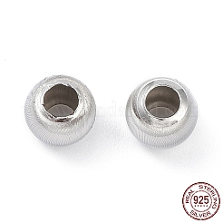 925スターリングシルバービーズ  キャッツアイビーズ  波形ビーズ  ラウンド  プラチナ  7.5x6.5mm  穴：2mm&nbsp;LS-STER-K173-01D-P