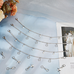 10個 4スタイル 合金ラインストーンチェーン ブーツストラップチェーン  合金チャーム  靴の装飾用  スター  40~320mm&nbsp;AJEW-CP0006-49
