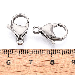 304ステンレススチール製ロブスタークロウ留め金  ステンレス鋼色  17x10.6x4.5mm  穴：2mm&nbsp;STAS-T065-17mm-34P