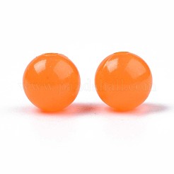 蓄光アクリルビーズ  暗闇で光る  ラウンド  ダークオレンジ  8mm  穴：1.8mm  約1850個/500g&nbsp;MACR-N008-25C