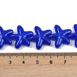 ペイントガラスビーズを焼く  ヒトデ  ダークブルー  18x16.5x5.5mm  穴：1mm  約28個/連  15.94インチ（40.5cm）&nbsp;LAMP-C021-01G