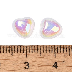 UVメッキアクリルカボション  虹色の  ハート  8x8x3mm&nbsp;OACR-H121-01A