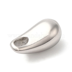 変色しない304ステンレススチールペンダント  ティアドロップチャーム  ステンレス鋼色  14.5x8x7mm  穴：3x2mm&nbsp;STAS-Q244-07P