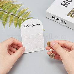 ディスプレイアクセサリー台紙  ピアスに使用  長方形  ホワイト  9x5.75x0.03cm  穴：6mm&nbsp;CDIS-FG0001-46