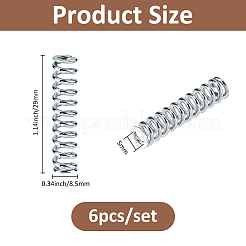 スチールスプリング6個  プラチナ  23x5mm  内径：3mm&nbsp;FIND-FH0012-16P