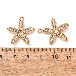 合金ラインストーンペンダントカボションセッティング  花のチャーム  ライトゴールド  24x21.5x2.5mm  穴：1.6mm  トレイ：3.5mm&nbsp;RB-CBAA987-10KCG