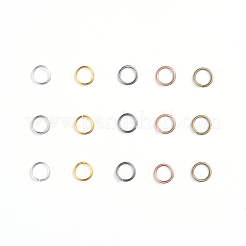 真鍮製オープンタイプ丸カン  ラウンド  ミックスカラー  18ゲージ  8x1mm  内径：6mm  500グラム&nbsp;KK-JQ0001-02-8mm
