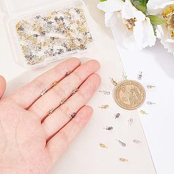 300個5色真鍮製カップペグベイルペンダント  片穴ビード用  ミックスカラー  7x3mm  穴：1.5mm  ピン：0.5mm  60個/カラー&nbsp;KK-FH0003-07