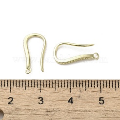真鍮のピアスフック  長持ちメッキ  カドミウムフリー＆ニッケルフリー＆鉛フリー  ゴールドカラー  15x1.5mm  穴：1mm  ピン：0.9mm&nbsp;KK-C048-15G