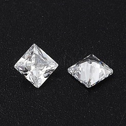 キュービックジルコニア  透明  4x4x2mm&nbsp;ZIRC-WH0816-001A