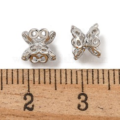 ラックメッキ真鍮スペーサービーズ  鉛フリー＆カドミウムフリー  長持ちメッキ  プラチナ  5x6.5x6.5mm  穴：1.2mm&nbsp;KK-U030-04P