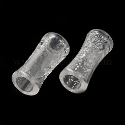 クリアアクリルヨーロピアンビーズ  大穴ビーズ  コラム  透明  28x12.5mm  穴：8mm  約328個/500g&nbsp;TACR-G048-08