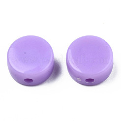 不透明なアクリルビーズ  フラットラウンド  ミックスカラー  10x5mm  穴：1.8mm  約1300個/500g&nbsp;SACR-N014-002