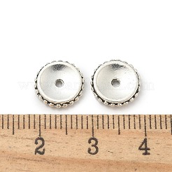 合金のスペーサービーズ  カドミウムフリー＆鉛フリー  フラットラウンド  アンティークシルバー  10x1.5mm  穴：1mm  約1785個/1000g&nbsp;TIBE-P003-34AS