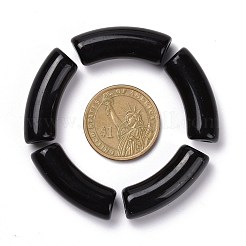 不透明なアクリルビーズ  カーブチューブ  ブラック  34.5x13x11mm  穴：3.5mm  約155個/500g&nbsp;SACR-S677-004