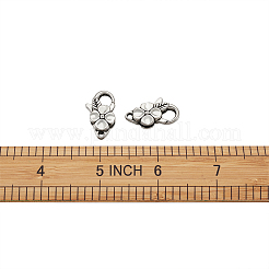 合金製カニカン  花  アンティークシルバー  25x14mm  穴：2mm&nbsp;PALLOY-KS0001-02