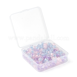 195個3色透明アクリルビーズ  二層ビーズ  多面カット  スター  ミックスカラー  10.5x11x7mm  穴：2mm  65個/カラー&nbsp;TACR-FS0001-06