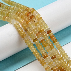 天然石イエローアベンチュリンビーズ連売り  ロンデル  4~4.5x2~2.5mm  穴：1.2mm  約155~163個/連  15.24''~15.31''（38.7~38.9センチメートル）&nbsp;G-K343-C02-03