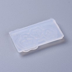食品グレードのシリコンモールド  レジン型  UVレジン用  エポキシ樹脂ジュエリー作り  クラウン  ホワイト  50x28x6mm  クラウン：9x8mm  11x11mmと14x14mm&nbsp;DIY-L026-046