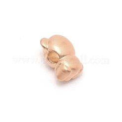 合金ビーズ  虎  マットライトゴールド  11.5x9.5x8mm  穴：2.5mm&nbsp;PALLOY-WH0094-07A
