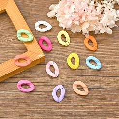 不透明スプレー塗装アクリルリンクリング  クイックリンクコネクター  カーブチェーン製造用  ツイスト  ミックスカラー  30x21x6mm  内径：16x8mm&nbsp;OACR-S036-001B-I-2
