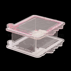 プリントアクリル花瓶  多機能ホルダー  ホームオフィスの卓上装飾用  長方形  ハート  130x50.5x130mm&nbsp;DJEW-G042-01A