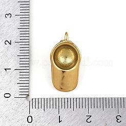 304ステンレススチールエナメルペンダント  ハート柄のチャームが付いた帽子  丸カン付き  ゴールドカラー  20.5x10.5x6mm  穴：3.4mm&nbsp;LS-STAS-L296-04G