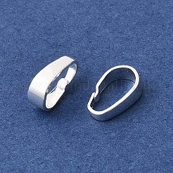 真鍮製バチカン  長持ちメッキ  ラックめっき  銀  8x5x2.7mm  穴：7x4mm&nbsp;KK-F932-01B-S