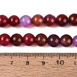 天然石瑪瑙ビーズ連売り  スムーズなラウンド  染め＆加熱  暗赤色  8mm  穴：0.7~0.8mm  約48個/連  14.37~14.76インチ（36.5~37.5cm）&nbsp;G-Q606-106A