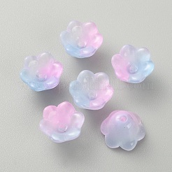 ガラスビーズ  花  パールピンク  11~11.5x7.5mm  穴：1.2mm&nbsp;GLAA-WH0033-52M