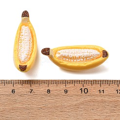 オペーク樹脂カボション  バナナ  きいろ  38x14x16mm&nbsp;RE-CBAA327-04