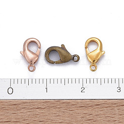 真鍮カニカン  オウムトリガークラスプ  カドミウムフリー＆ニッケルフリー＆鉛フリー  ミックスカラー  10x5x3mm  穴：1mm&nbsp;KK-901-M