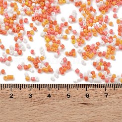 焼付塗装ガラスシードビーズ  シリンダー  ライトサーモン  2x1.5mm  穴：1mm  約50398個/ポンド&nbsp;SEED-S042-05B-45