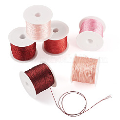 6ロール 6色6本撚りポリエステルメタリック糸  刺繍やDIYの編み込みブレスレット作りに  ミックスカラー  0.4mm  約54.68ヤード（50m）/ロール  1色/ロール&nbsp;OCOR-TA0003-11B