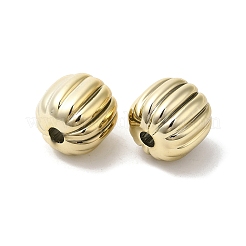 メッキccbプラスチックビーズ  カボチャ  ゴールドカラー  15.4x14.6mm  穴：3.5mm&nbsp;PACR-C004-05G