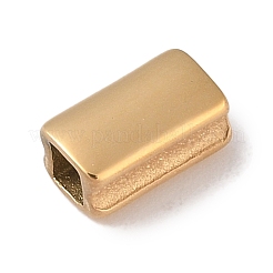 イオンプレーティング（IP）304ステンレススチールスライドチャーム  長方形  洗練された  ゴールドカラー  10x6x5mm  穴：3x3mm&nbsp;STAS-C109-22G