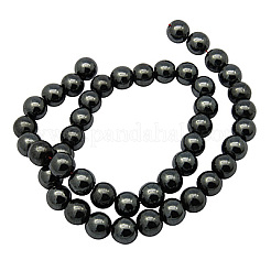 非磁性合成ヘマタイトビーズ連売り  単12  ラウンド  ブラック  ブラック  1.8mm  穴：34mm  約16個/連  [1]インチ&nbsp;G-H1623-12mm-1