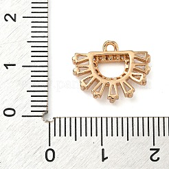 真鍮マイクロパヴェクリアキュービックジルコニアペンダント  18KGP本金メッキ  12x15x3mm  穴：1.2mm&nbsp;LS-ZIRC-U003-01G-07