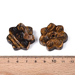 天然タイガーアイ香炉  ハスの花  香立て  ホームオフィス茶屋禅仏教用品  31~33x8~9mm  穴：2.5~3mm&nbsp;G-N345-11E