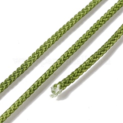 編み込みナイロン糸  染め  結び紐  中国の結び目  工芸品やジュエリー作り  黄緑  1mm  約21.87ヤード（20m）/ロール&nbsp;NWIR-E023-1mm-37