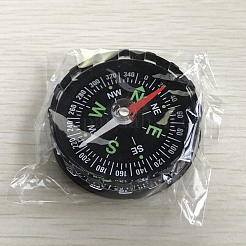屋外コンパス  ABSプラスチック防水ポータブルコンパス  ブラック  4.5x1.13cm&nbsp;AJEW-L073-09