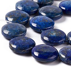 天然石ラピスラズリビーズ連売り  染め  フラットラウンド  19.5~20.5x7~8mm  穴：1mm  約20個/連  15.55''~15.98''（39.5~40.6センチメートル）&nbsp;G375-28
