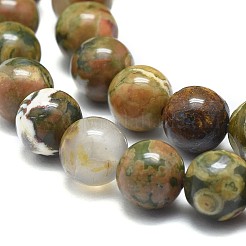 天然石ライオライトジャスパービーズ連売り  ラウンド  グレードAB  8mm  穴：0.7mm  約49個/連  15.75インチ（40cm）&nbsp;G-F674-03AB-8mm