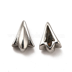 変色しない304ステンレススチール製スナップオンベイル  クローズドループ ペンダントベイル  ロケットの形  ステンレス鋼色  12x8.5x6mm  穴：7x3mm&nbsp;STAS-I696-08P