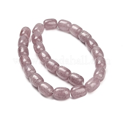 天然石ストロベリークォーツビーズ連売り  コラム  16x13mm  穴：1.2mm  約35個/連  16.14''（41センチメートル）&nbsp;G-H319-A03-03